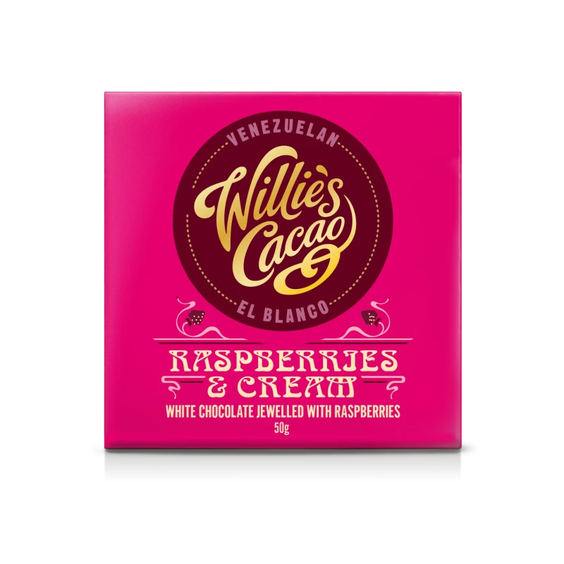 Willie's Cacao Raspberries & Cream Venezuelan Chocolate (50g)