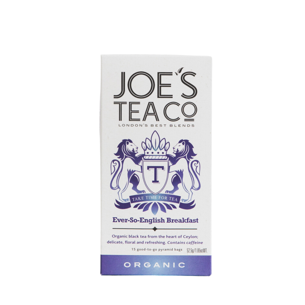 Joe's Tea Co Ever-So-English Breakfast Organic Tea (15 Pyramids)