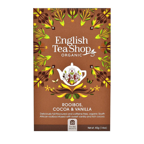 English Tea Shop Organic Rooibos, Cocoa & Vanilla (20 Tea Bags)