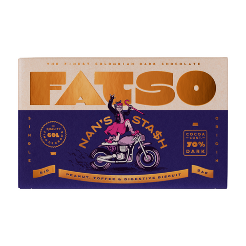 Fatso 'Nan's Stash' Peanut, Toffee & Digestive Biscuit (150g)