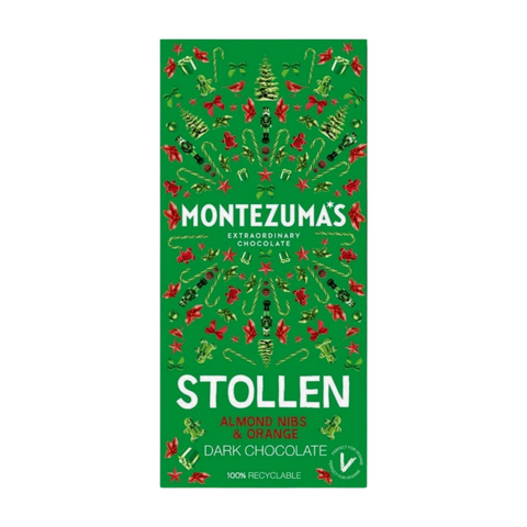 Montezuma's Stollen Almond Nibs & Orange Dark Chocolate (90g)