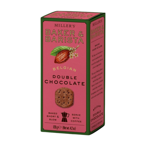 Artisan Biscuits Miller's Baker & Barista Belgian Double Chocolate Biscuits (120g)