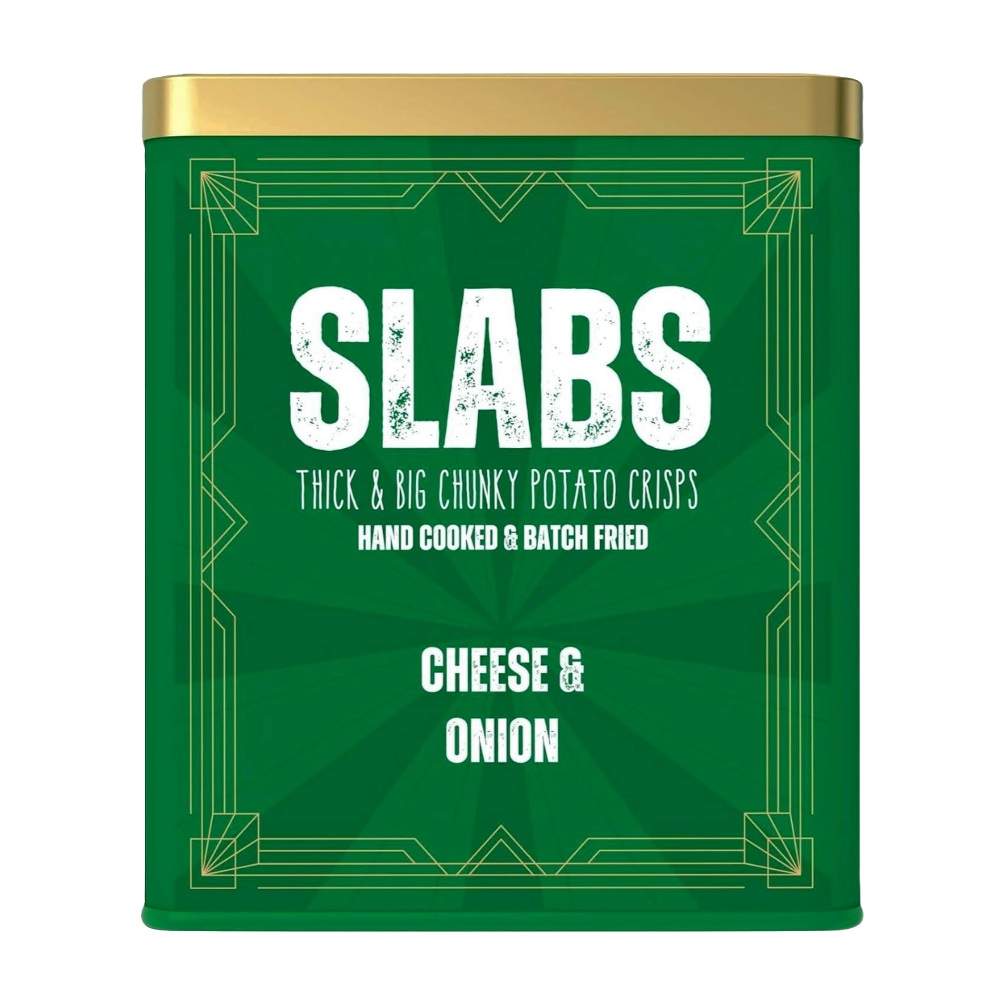 Slabs Cheese & Onion Chunky Potato Crisps in Retro Can (250g)