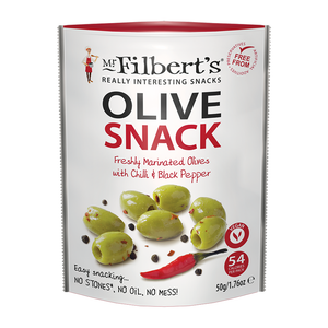 Mr Filbert's Green Olives with Chilli & Black Pepper (50g)