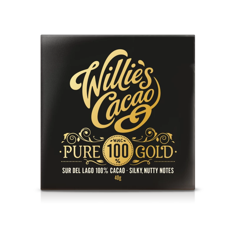 Willie's Cacao Pure Gold 100% Cacao Chocolate (40g)