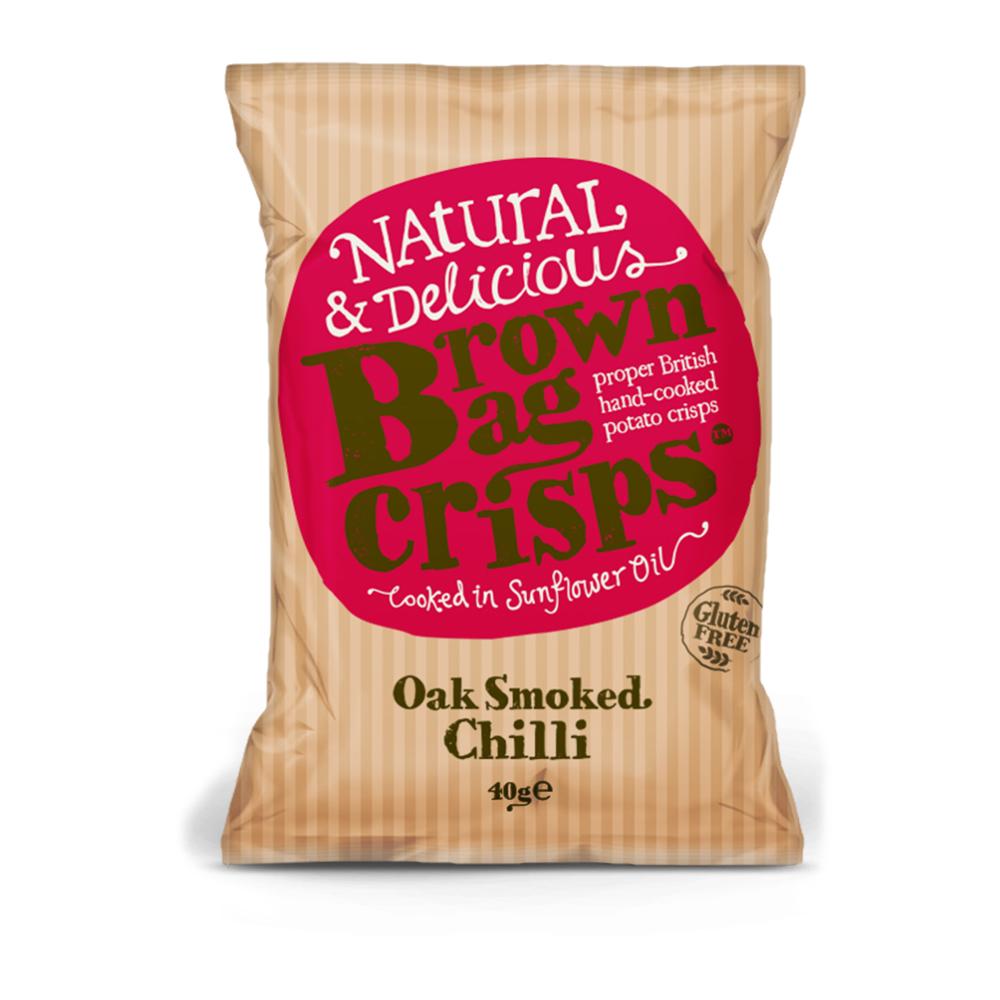 Brown Bag Crisps Oak Smoked Chilli Crisps (40g)