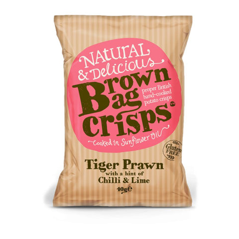 Brown Bag Crisps Tiger Prawn Chilli & Lime Crisps (40g)