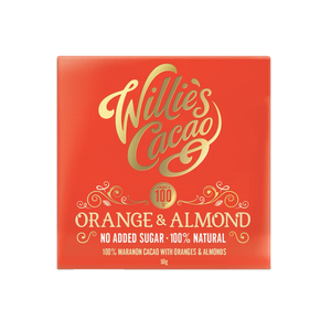Willie's Cacao No Added Sugar Orange & Almond Chocolate (50g)