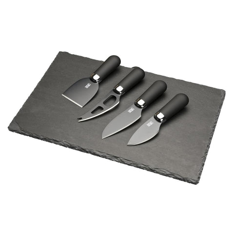 Taylors Eye Witness Black Cheese Knife & Slate Cheese Board Set