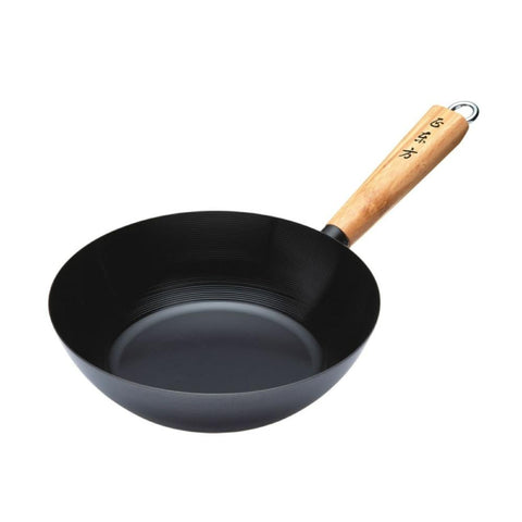 World of Flavours 30cm Carbon Steel Non-Stick Wok